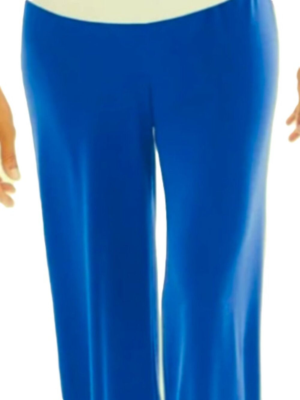 Chico's Knit Ultimate Fit Wide Leg Crop Blue Pants size 3 NWT
